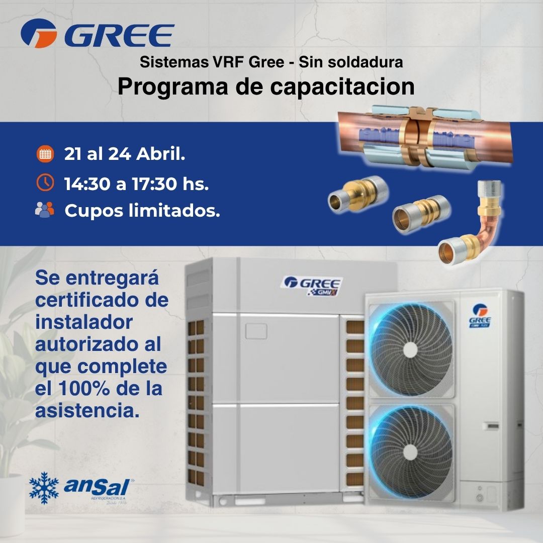 Sistemas VRF GREE - sin Soldadura-